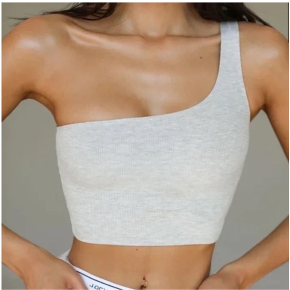 Joah Brown One Shoulder Crop Top XS/S - Picture 1 of 4